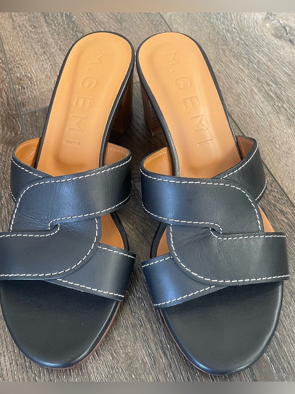 M. GEMI The Lorenza Alta Leather Sandal size 39 made in Italy